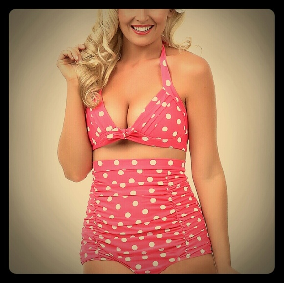 Pink high waist bikini