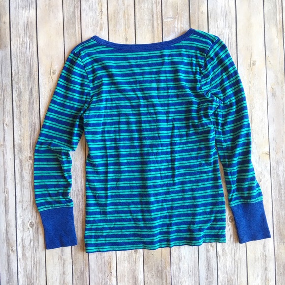 MOVING SALE‼️J. Crew Blue & Green Painter Tee 💚 - Picture 3 of 4