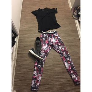 Floral workout leggings