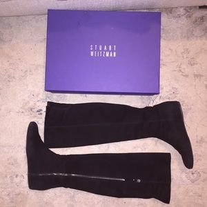 Over the knee suede boots