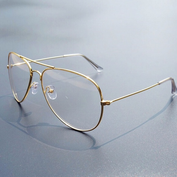 Gold Clear Aviators 🦋 - Picture 2 of 4