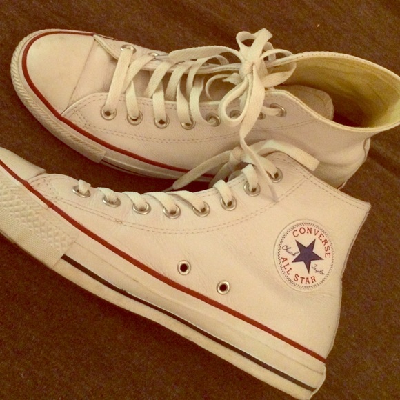 LEATHER Hightop White Converse