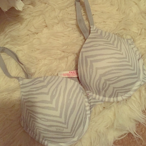 PINK Victoria's Secret Zebra Print Push Up Bra