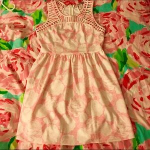 NWOT Pink Floral Caged Dress