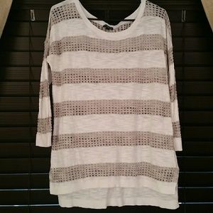 Mesh Striped Sweater