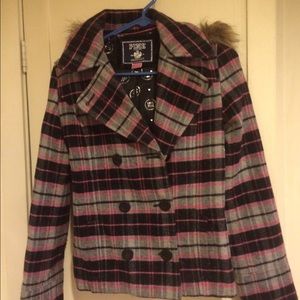 VS plaid peacoat