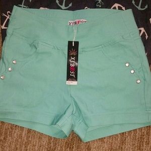 High-waisted Shorts NWT-Mint green color