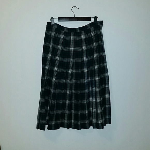 Authentic Pendleton Wool Pleated Midi Skirt