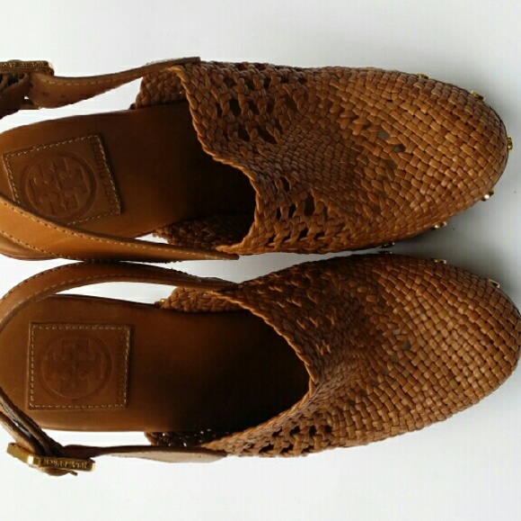 Tory Burch braided leather Widdianne Clogs heels - Picture 2 of 4