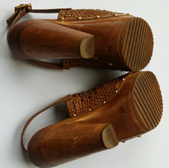 Tory Burch braided leather Widdianne Clogs heels - Picture 3 of 4