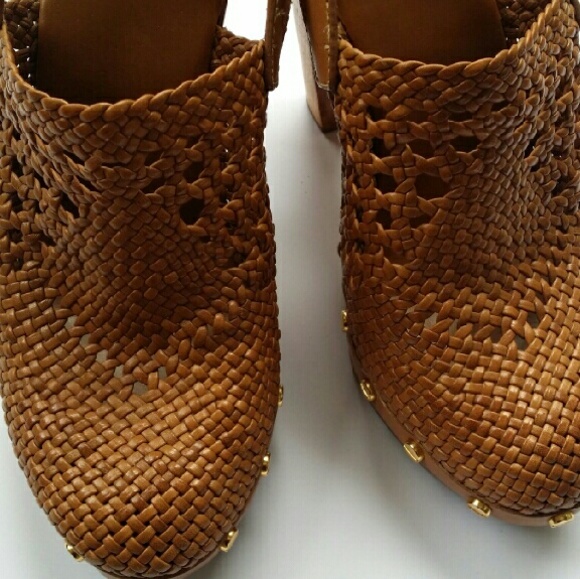 Tory Burch braided leather Widdianne Clogs heels - Picture 4 of 4