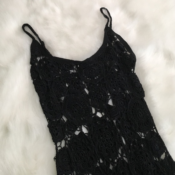Bebe Black Crochet Slip