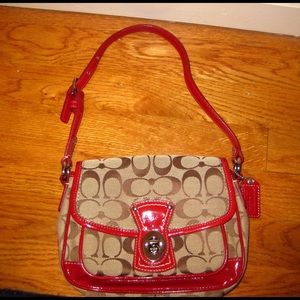 Coach purse; never been used! Red and tan