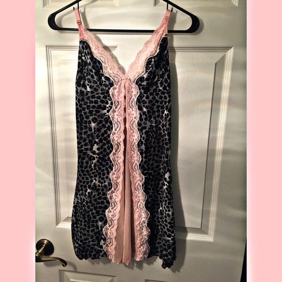 Leopard & Lace Pink & Gray Nightie!! Make an offer