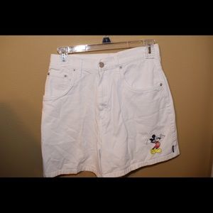 Vintage high rise white Mickey shorts