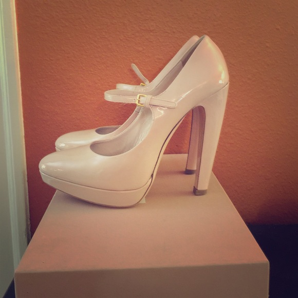 Miu Miu patent leather Mary Jane platform pumps