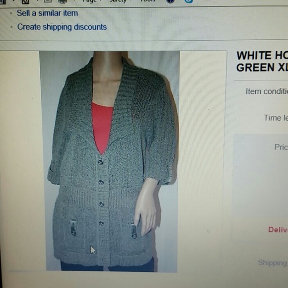 White House Black Market Button Up Cardigan XL