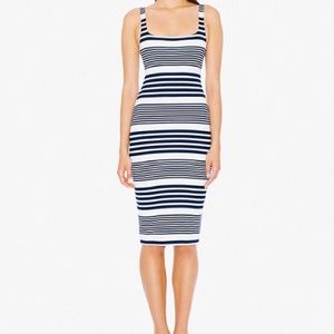 American Apparel Siamese Striped Ponte Dress