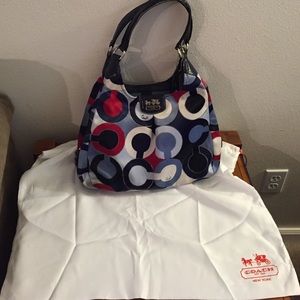 Multi-Colored Coach Purse with Dust Bag