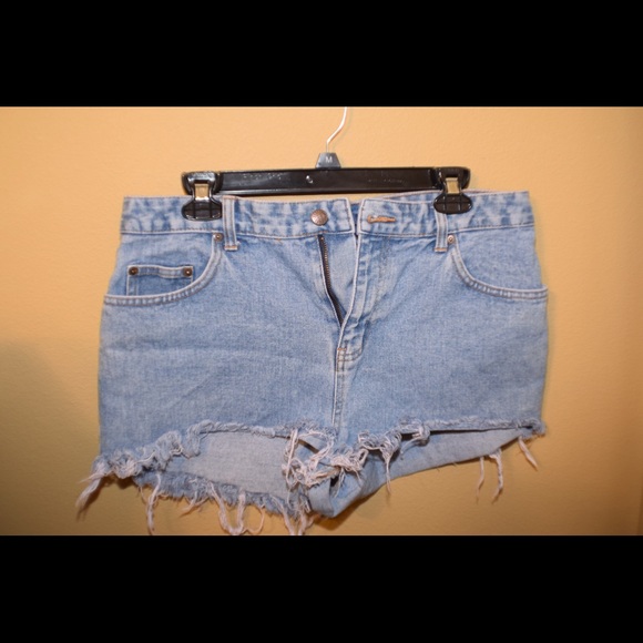 Vintage high waisted denim cut offs