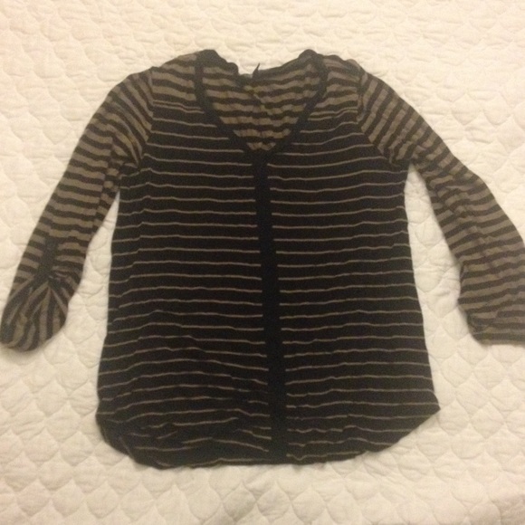 Cable & Gauge striped 3/4 sleeve