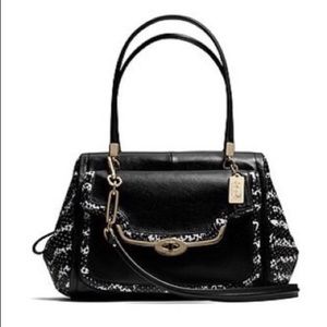 Coach Madison Madeline Python Embossed Satchel