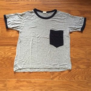 Brandy Melville ringer pocket tee