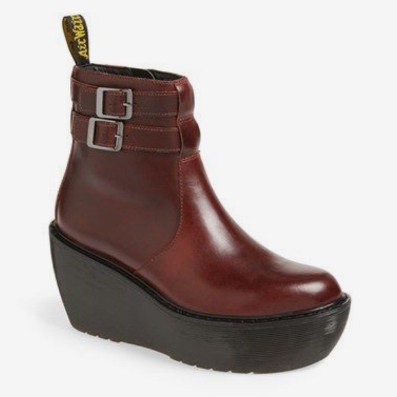 Oxblood Doc Martin Caitlyn Chunky Platform