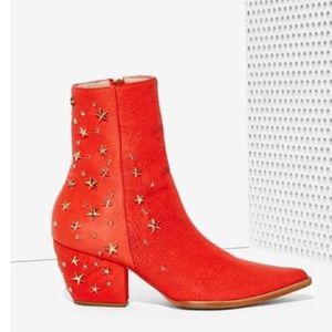 Matisse Starry-eyed red boots * Kate Bosworth
