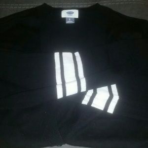 Varsity stripe black cardigan