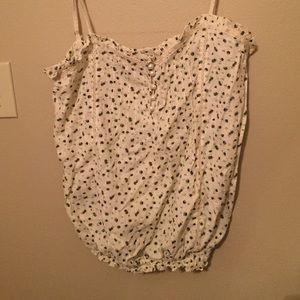 Cream floral print cami