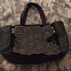 Gold studded large bag