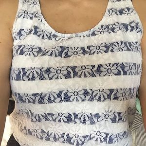 Lace lining tank top