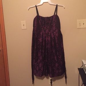 Purple lace dress