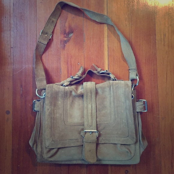 Zara tan suede bag
