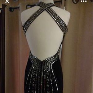 Black formal like dress.