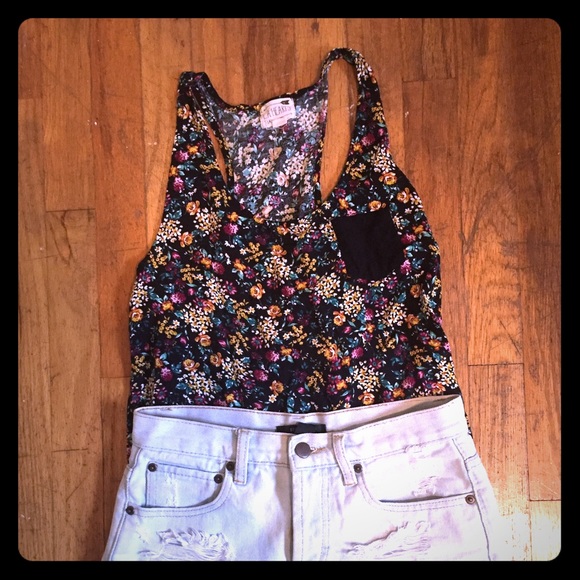 LA Hearts floral tank top