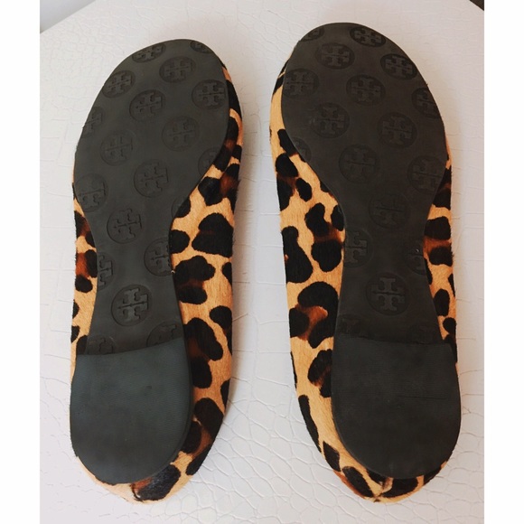 TORY BURCH Leopard Calf Hair Reva Ballet Flats - Picture 2 of 4