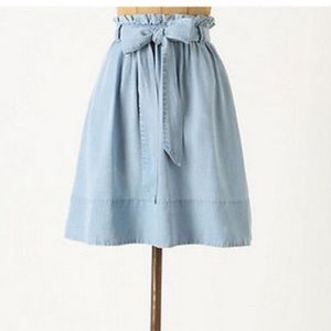 Chambray skirt Anthropologie