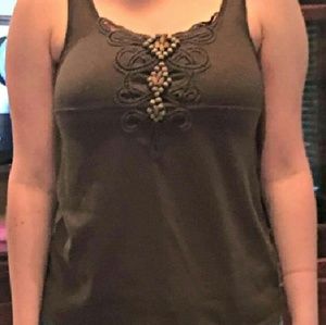 Olive green tank top