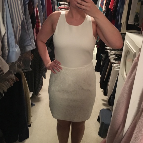 White lace bottom kimchi blue graduation dress