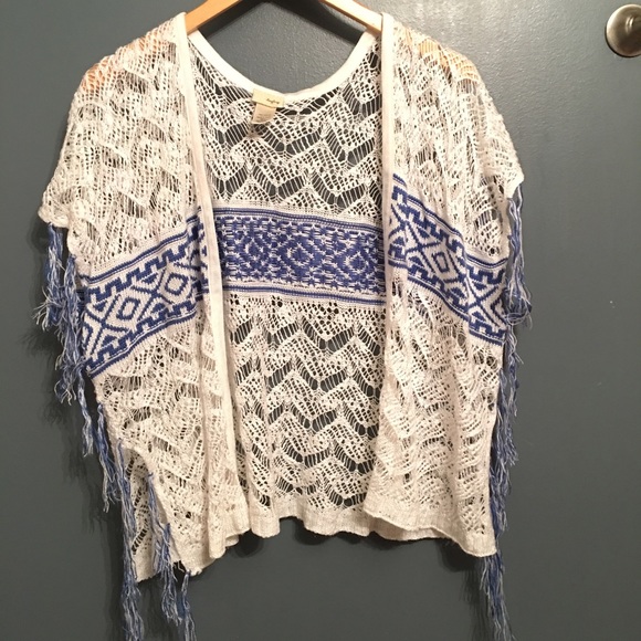 BKE fringe light weight cardigan