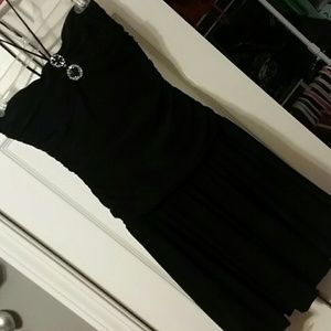 Little black flowy halter dress