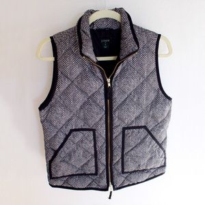 J.Crew Herringbone Down Vest Size Small