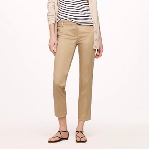 J. Crew City Fit Ankle Pants Khaki Size 6