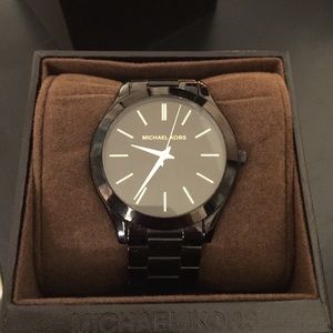 Michael Kors black Slim Runway watch