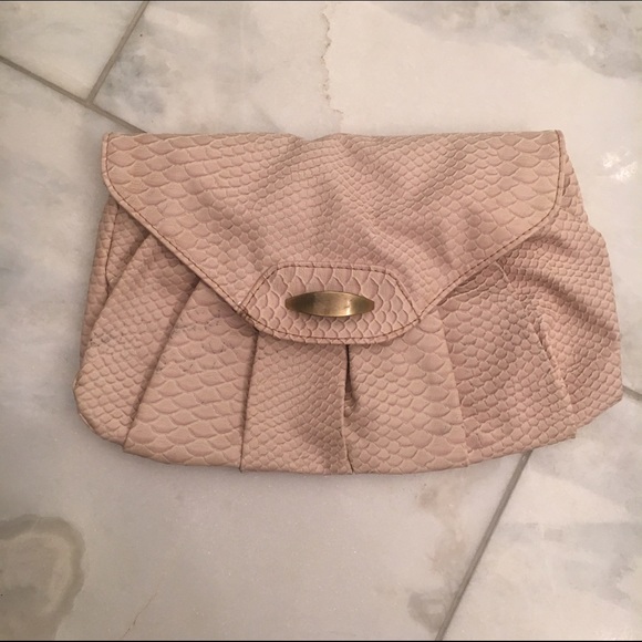 ALDO Handbags - Nude faux snakeskin clutch