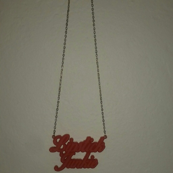 Lipstick Junkie Red and silver necklace