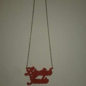 Lipstick Junkie Red and silver necklace