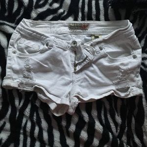 White summer shorts